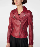 Premium Moto Jacket - 100% Genuine Leather, Asymmetrical Zipper-GLJK35