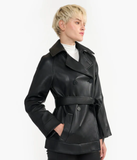 Signature Black Women Leather Jacket-GLJK161