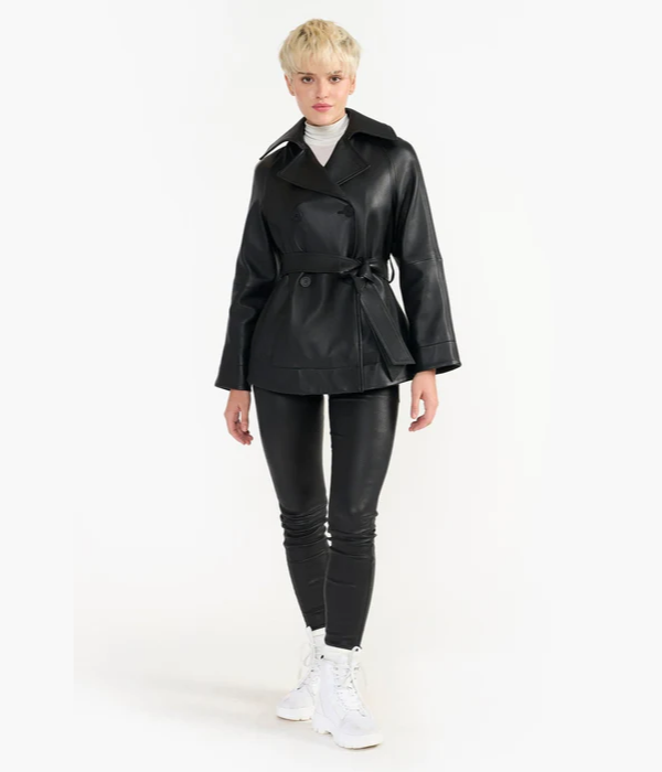 Signature Black Women Leather Jacket-GLJK161