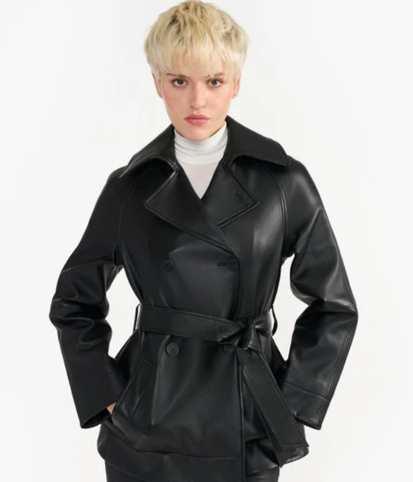 Signature Black Women Leather Jacket-GLJK161