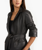 Signature Dark Brown Women Leather Jacket-GLJK165