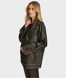Studded Moto Leather Jacket-GLJK49