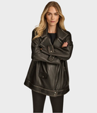 Studded Moto Leather Jacket-GLJK49