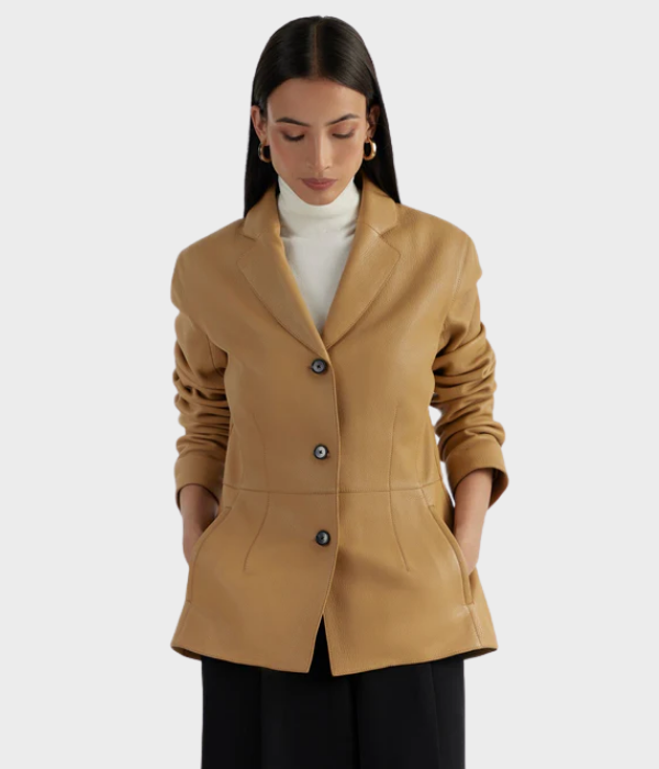 Women Leather Jacket-GLJK157